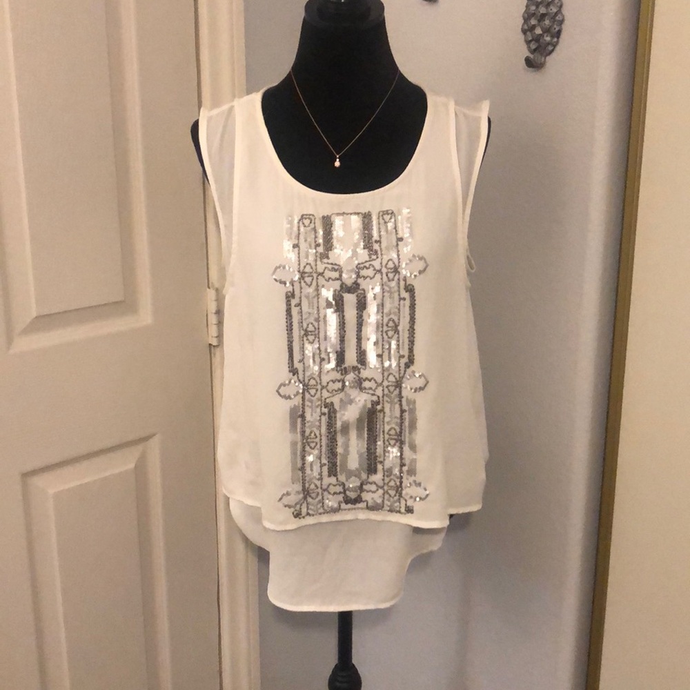 Beaded white blouse